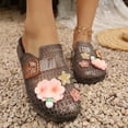 thumbnail image 1 of Willtoo Women's Jelly Sandals, 1 Inch Platform Flower Slides with Metal Buckle, Soft Non-Slip Transparent Summer Beach Shoes, 1 of 4