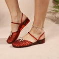thumbnail image 1 of Willtoo Women's Jelly Shoes Slip on Mules Sandals Pointy Square Toe Strap Mary Jane Slides Low Heel Hollow Out Transparent Glitter Beach Summer Vacation, 1 of 6