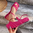 thumbnail image 1 of Willtoo Women's Lace-up Flat Sandals Strappy Open Toe Slingback CrissCross Casual Summer Slides, 1 of 5