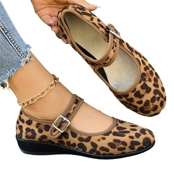 Willtoo Women's Mary Jane Flats with Strap,Round Toe Mesh Fabric Ballet Flat Shoes Shallow Toe Elegant Solid Color Casual Shoes