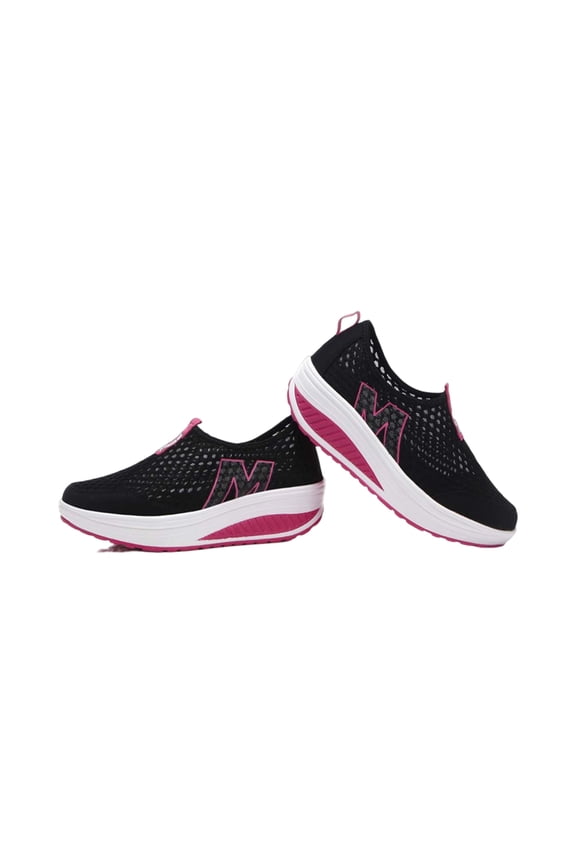 Women's Mesh Air Cushion Shake Sneakers Hollow Network Mesh Go Running Trainers Athletic Walk Gym Shoes Sport Run Orthopedic Shoes