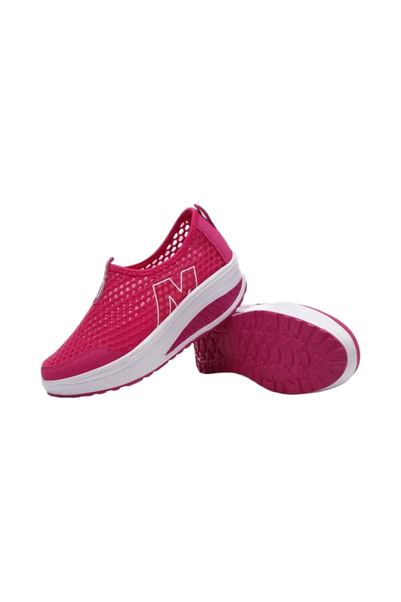 Women's Mesh Air Cushion Shake Sneakers Hollow Network Mesh Go Running Trainers Athletic Walk Gym Shoes Sport Run Orthopedic Shoes