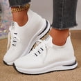 thumbnail image 1 of Willtoo Women's Mesh Knit Wedge Sneakers Lightweight Breathable Round Toe Non-Slip Standing All Day Tennis Walking Orthopedic Shoes for Work Commuting Leisure Daily, 1 of 6