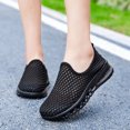 thumbnail image 1 of Willtoo Women's Mesh Slip On Walking Shoes, Lightweight Breathable Sneakers, Wide Toe Casual Loafers, Non Slip Comfortable Summer Shoes, 1 of 5