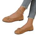 thumbnail image 1 of Willtoo Women’s Metal Buckle Strap Ballet Flats, Round Toe Slip‑on Dress Casual Shoes, Soft Light‑Weight Flat Footwear Office Daily Business Comfortable Walking Shoes, 1 of 5