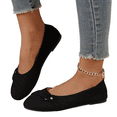 thumbnail image 1 of Willtoo Women’s Metal Buckle Strap Ballet Flats, Round Toe Slip‑on Dress Casual Shoes, Soft Light‑Weight Flat Footwear Office Daily Business Comfortable Walking Shoes, 1 of 5
