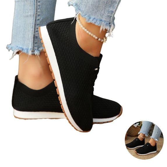 Willtoo Women’s Orthopedic Dress Shoes Knit Mesh Lace Up Walking Sneakers with Arch Support, Lightweight Breathable Low Top Casual Shoes, Fashion Comfort Daily Footwear