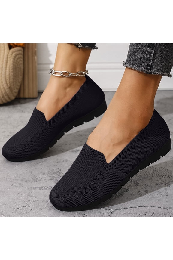 Women’s Orthopedic Knit Comfort Loafers – Slip-Resistant Walking Shoes, Damping, More Stability, for Wide and Narrow Feet