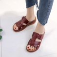 thumbnail image 1 of Willtoo Women's Orthopedic Sandals Arch Support Dressy Summer Comfortable Open Toe Flip Flops Wedge Platform Orthotic Walking Sandals Wine US-5.5（EU-36）, 1 of 4