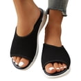thumbnail image 1 of Willtoo Women's Orthopedic Sandals Wide Width Wedge Casual Summer Sandals Flats Comfortable Orthopedic Slipper, 1 of 7