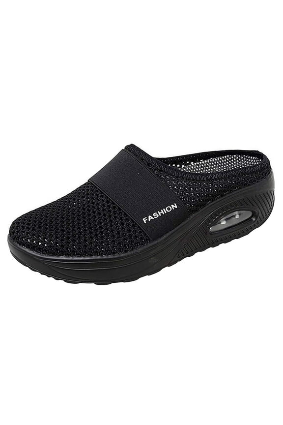 Women's Orthopedic Sneakers, Orthopedic Walking Shoes for Women, Comfortable Air Cushion Orthopedic Sneakers, Orthopedic Slip On Shoes for Women Black US-9(EU-42)