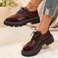 thumbnail image 1 of Willtoo Women's Platform Dress Shoes Vintage Oxford Shoes Faux Leather Lace Up Comfortable Dress Shoes Casual Work Business Dress Office Shoes, 1 of 5
