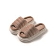 thumbnail image 1 of Willtoo Women's Plush Open Toe Slippers Cozy Fluffy Platform House Slides, 1 of 4