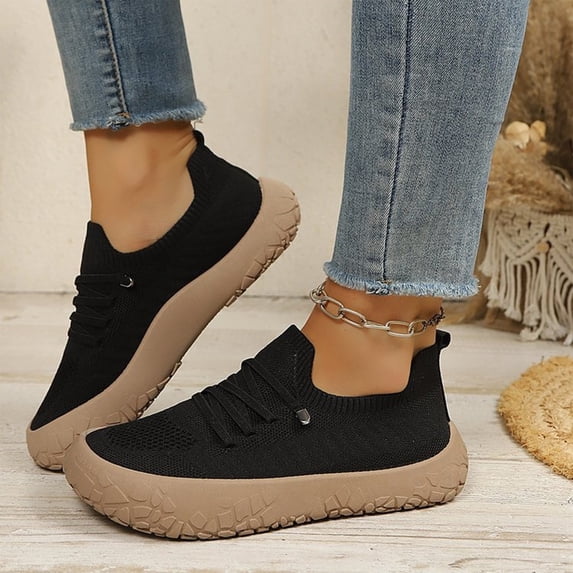 Willtoo Women’s Quilted Knit Slip-On Shoes Breathable Casual Platform Loafers Comfortable Non-Slip Walking Sneakers