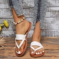 thumbnail image 1 of Willtoo Women's Slide Flat Sandals Comfortable Slip On Flip Flop Thong Sandals With Spring Summer Sandals, 1 of 6