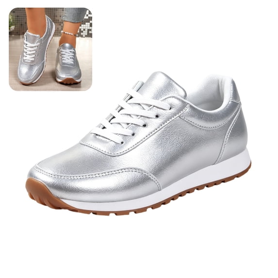 Willtoo Women's Slip on Sneakers Fashionable Contrast Orthopedic Sneakers Casual Mesh Lace Up Walking Sports Tennic Shoes for Walking, Commuting and Everyday Wear