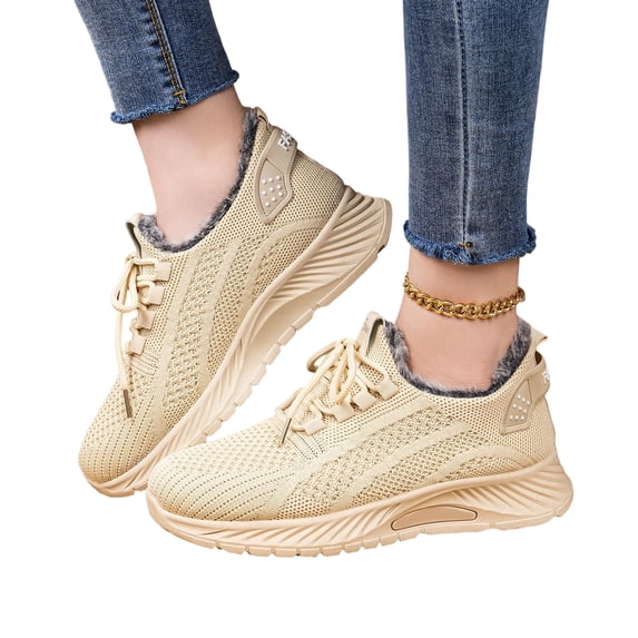Willtoo Women's Warm Winter Shoes Walking Tennis Running Casual Athletic Non Slip Sneakers Fleece Lining Comfortable Sports Snow Orthopedic Boots