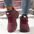 thumbnail image 1 of Willtoo Women's Waterproof Warm Hook and Loop Platform Snow Boots Comfort Fur Lined Orthopedic Lightweight Non Slip Booties for Winter Ski Outdoor Hiking Wine, 1 of 6