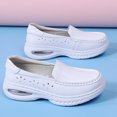 thumbnail image 1 of Willtoo Women's White Air-Cushion Slip On Orthopedic Nurse Shoes Comfortable Nurses Anti Slip Nursing Shoes Walking Loafers, 1 of 3