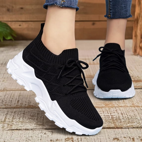 Willtoo Womens 2026 Orthopedic Shoes Arch Support Slip on Non Slip Tennis Shoes Wide Width Knitted Mesh Stretch Walking Shoes Soft 2026 New 2026 Orthopedic Shoes