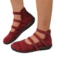 thumbnail image 1 of Willtoo Womens Ankle Strap Flat Shoes Casual Round Toe Walking Shoes with Metal Buckles Comfortable Non Slip Mary Janes, 1 of 5
