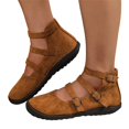 thumbnail image 1 of Willtoo Womens Ankle Strap Flat Shoes Casual Round Toe Walking Shoes with Metal Buckles Comfortable Non Slip Mary Janes, 1 of 5
