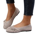 thumbnail image 1 of Willtoo Womens Bow Decor Flats Ballet Shoes Round Toe Slip On Loafers Soft Comfort Lightweight Casual Non Slip Walking Shoes, 1 of 6
