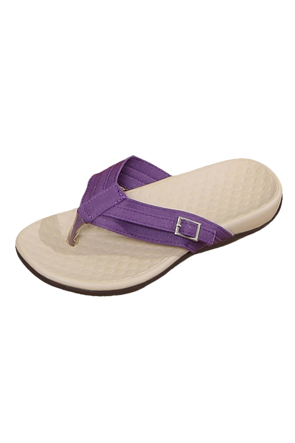 Womens Flip Flops Comfortable Outdoor Fasciitis Orthopedic Thong Walking Sandals Lightweight Non-Slip Summer Beach Slippers