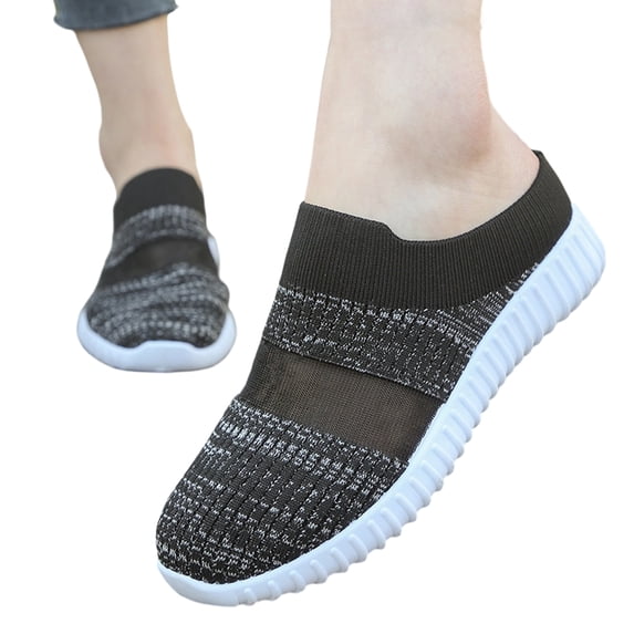 Willtoo Womens Golf Backless Shoes Fitness Orthopedic Slip On Hands Free Slip On Mesh Mules Women Closed Toe Clogs Shoes Casual Mesh Classic Fit Orthopedic Sneakers for Women