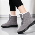 thumbnail image 1 of Willtoo Womens Lightweight Snow Boots Winter Warm Lining Anti-Slip Mid Top Faux Leather Sneakers for Hiking Working Driving Outdoor Trekking Hiker Shoes, 1 of 3