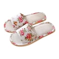 thumbnail image 1 of Willtoo Womens/Mens Home Slippers,Cotton and Linen Casual Indoor Outdoor Open-Toe Shoes Pink 7.5, 1 of 4