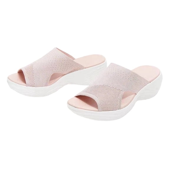 Willtoo Womens Orthopedic Platform Slides Sandals with Arch Support Ladies Comfortable Walking Open Toe Slip On for Summer