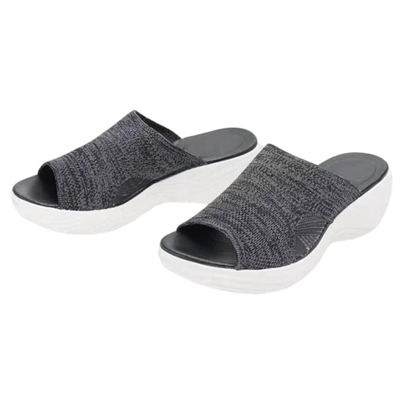 Willtoo Womens Orthopedic Platform Slides Sandals with Arch Support Ladies Comfortable Walking Open Toe Slip On for Summer