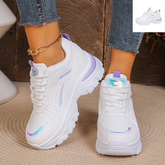 Willtoo Womens Orthopedic Shoes Chunky Lace Up Casual Sneakers Round Toe Orthopedic Platform Shoes Nop Slip Trendy Athletic Footwear