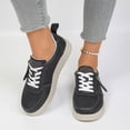 thumbnail image 1 of Willtoo Womens Platform Casual Sneakers Lace Up Side Zipper Low Top Walking Shoes Lightweight Round Toe Fashion Comfort Skate Shoes, 1 of 5