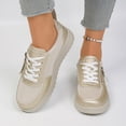 thumbnail image 1 of Willtoo Womens Platform Casual Sneakers Lace Up Side Zipper Low Top Walking Shoes Lightweight Round Toe Fashion Comfort Skate Shoes, 1 of 5
