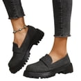 thumbnail image 1 of Willtoo Womens Round Toe Platform Loafers Slip On Chunky Lug Sole Casual Loafers Fashion Non Slip Daily Walking Shoes, 1 of 5
