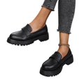 thumbnail image 1 of Willtoo Womens Round Toe Platform Loafers Slip On Chunky Lug Sole Casual Loafers Fashion Non Slip Daily Walking Shoes, 1 of 5