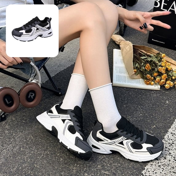 Willtoo Womens Sneakers Mesh Breathable Platform Walking Shoes Lace‑Up Lightweight Height Increase Athletic Trainers for Daily Wear