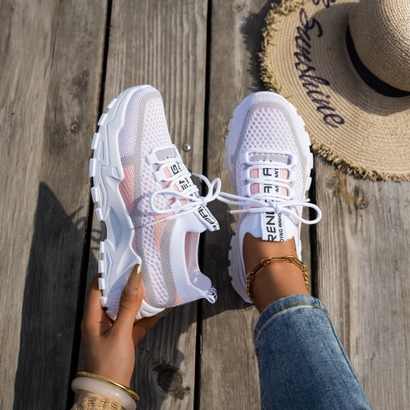 Willtoo Womens Tennis Shoes for Walking, Slip-On Knit Mesh Running Shoes, Women Shoes 2026 New Sneakers Breathable Pink