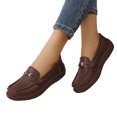 thumbnail image 1 of Willtoo Womens Wide Toe Loafers Slip-On Platform Casual Walking Shoes Non-Slip Comfort Flats for Driving Daily Commute, 1 of 6