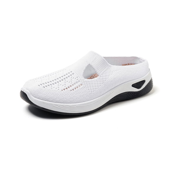 Willtoo Womens Wide Width Arch Support Shoes - Orthopedic Slip On Tennis & Walking Sneakers, Lightweight Nurse Shoes for Food Service, Valentine’s Day Gifts White 8 Wide