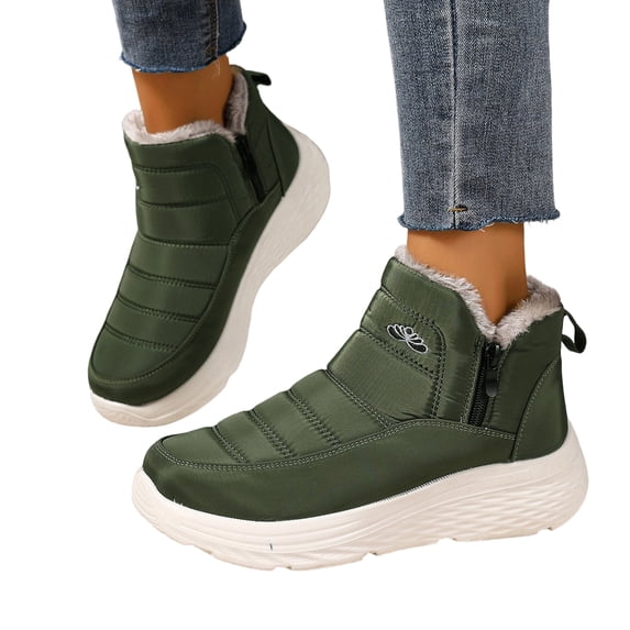 Willtoo Womens Winter Snow Boots Waterproof Lightweight Fleece Lined Ankle Boots with Non-Slip Sole for Hiking Camping Cold Weather