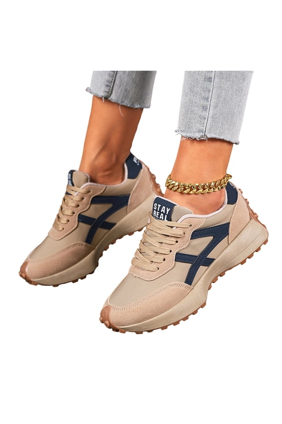 Y2K Retro Sneakers for Women Cushioned Sole for Walking and Daily Wear Lightweight Sporty Trainers with Anti Slip Grip and Contrast Stitching Design