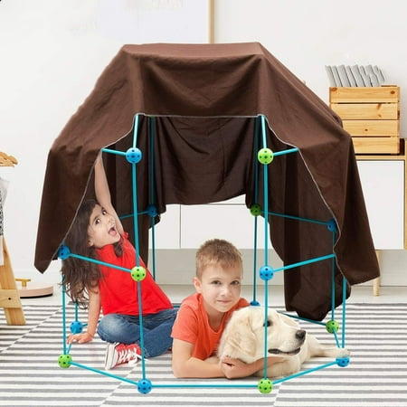 Willwolf Kids Tents DIY Play Tent for Kids, Castles Tunnels Rocket Tower Indoor Outdoor, Fort Building Kits
