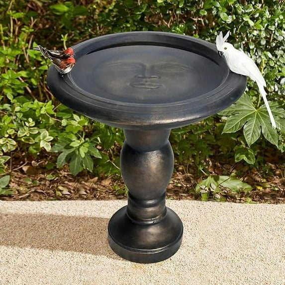 Willwolfer Large Bird Bath Stand&Bowls Bird Baths for Outdoors Garden Patio Deck Cement Clearance
