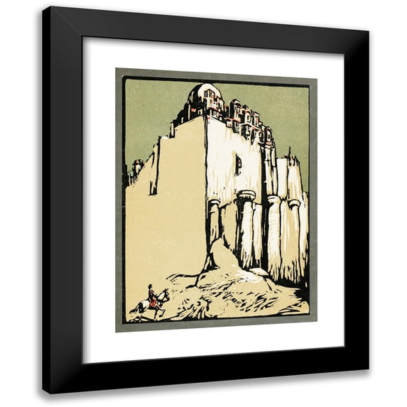 Willy Pogany 14x18 Black Modern Framed Museum Art Print Titled - Forty-Four Turkish Fairy Tales Pl 18 (1913)