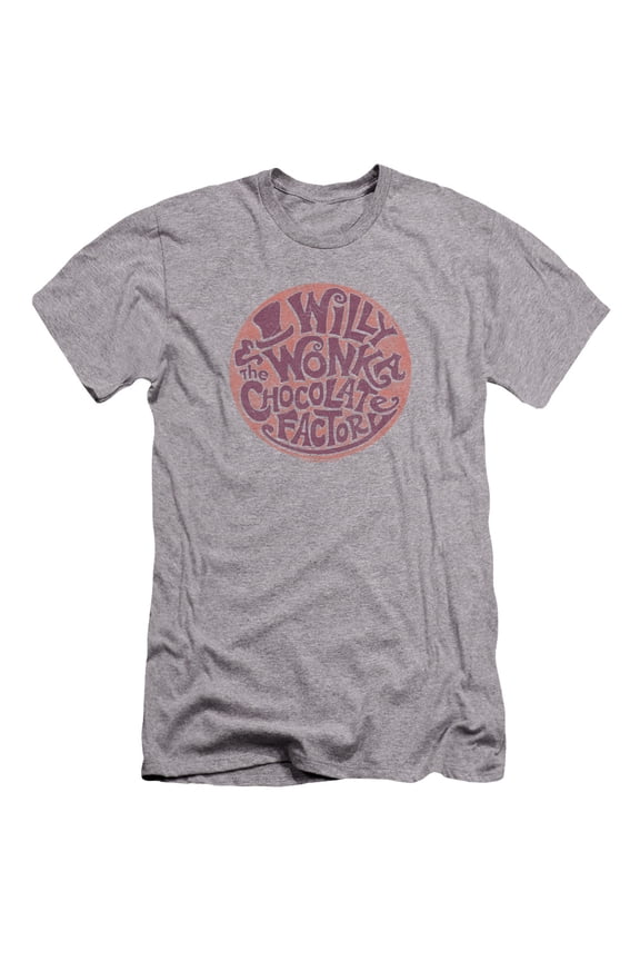 Willy Wonka And The Chocolate Factory - Circle Logo - Premium Slim Fit Short Sleeve Shirt - Small