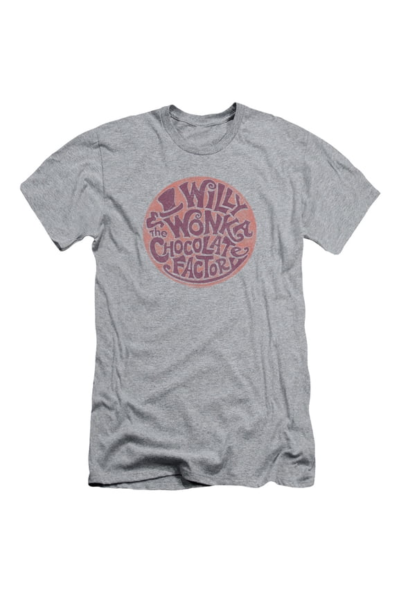Willy Wonka And The Chocolate Factory - Circle Logo - Slim Fit Short Sleeve Shirt - Small