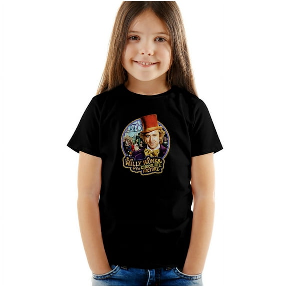 Willy Wonka And The Chocolate Factory Contestants Kids T Shirt (2) for Youth Toddler Boys and Girls, Black